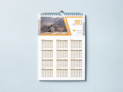 2021 One Page Wall Calendar Design