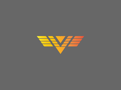 V wing logo branding clean corporate creative custom design iconic illustration logo minimal modern v v logo wing