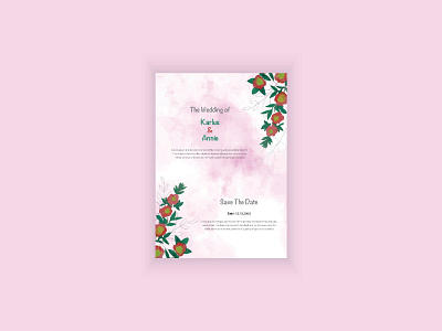 Water Color Wedding Invitation Card Template graphic design