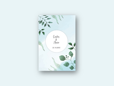 WATER COLOR INVITATION CARD TEMPLATE clean