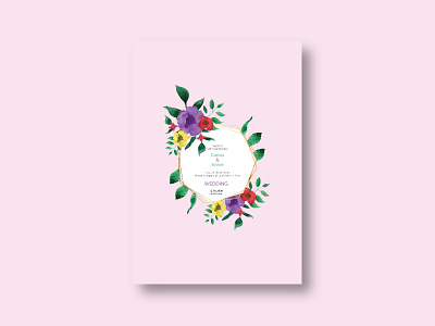 Watercolor Floral Invitation Card Design