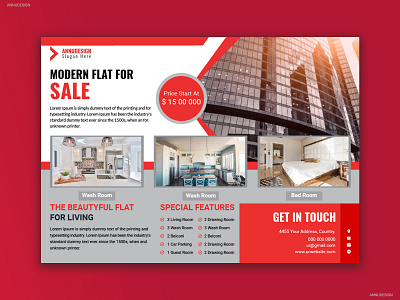 Real Estate Flyer Design branding building clean corporate design logo minimalist modern poster realstate template