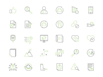 Medical company icons branding design icons illustration vector