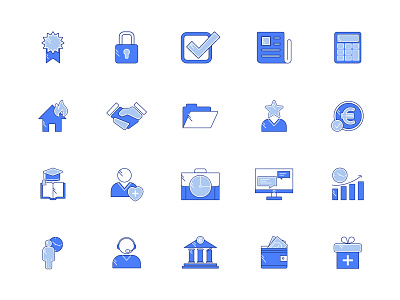 Financial agency icons