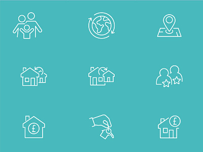 Icons for a property website