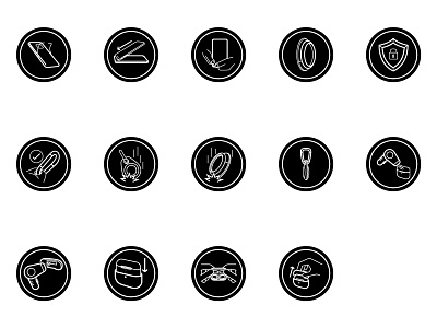 Icons for the Apple accessories website icons vector