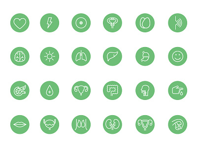 Icons for a medical clinic website icons vector