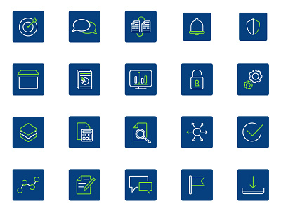 Icons for a tech company website icons vector