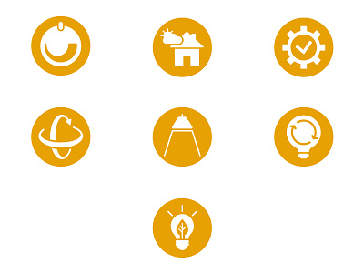 Icons for a website for the sale of lamps icons vector