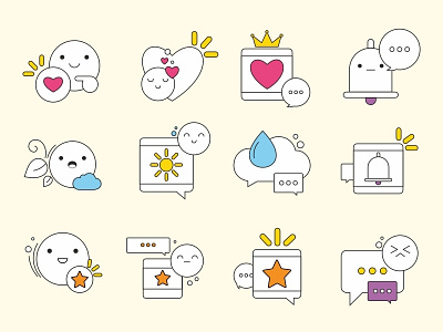 Cute icons design icons illustration