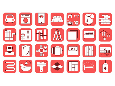 Icons for the online store design icons illustration