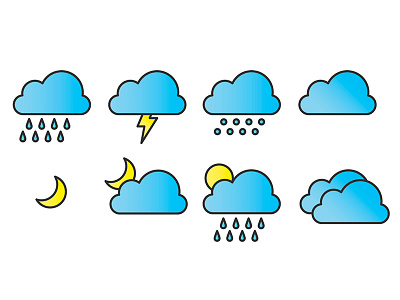 Weather Icons design icons illustration weather