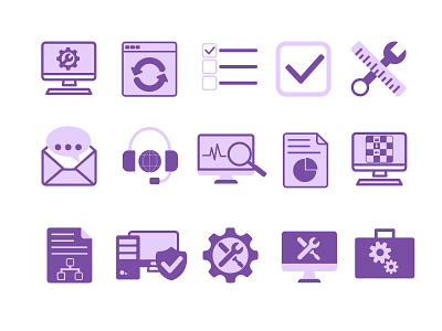 Icons for website IT company. design icons illustration it