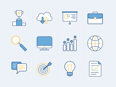 Linear Business Icons design icons illustration