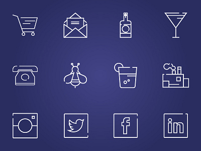 Icons for site not alcoholic drinks design icons illustration