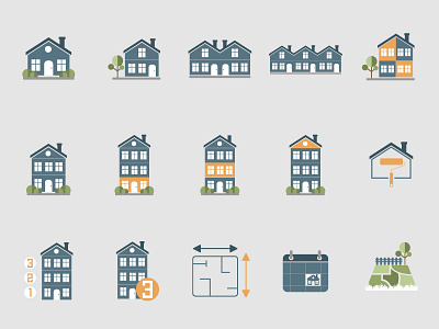 Rental of property icons icons illustration vector