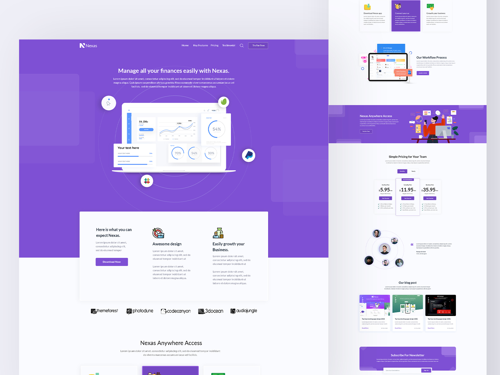 Nexas landing page by Ramjan Ali Anik⚡ on Dribbble