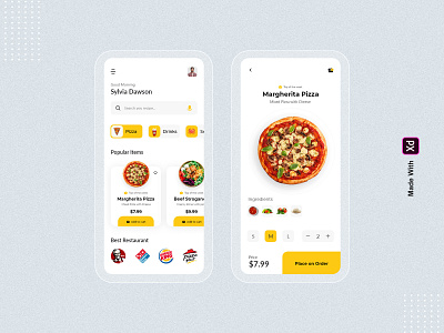 Food Delivery App app delivery delivery app ecommerce food food app interaction ios meal menu mobile mraanik order pizza product product design restaurant