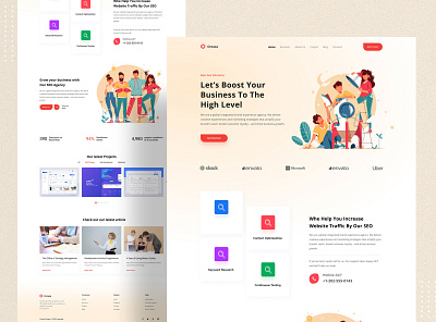 Agency & Marketing Landing page branding branding design homepage identity landing page marketing site saas typography ui ux web web design website