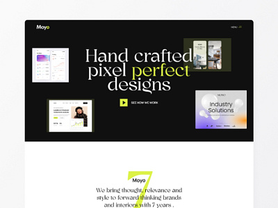 Header Exploration | Design Agency landing page design.