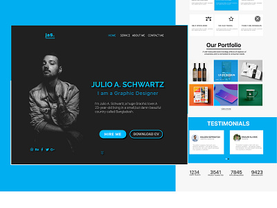 One page Personal Portfolio Web Design