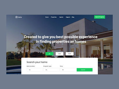 Real Estate landing web site 2019 2020 agency landing page real estate real estate agency real estate branding trend trendy ui user interface webdesign