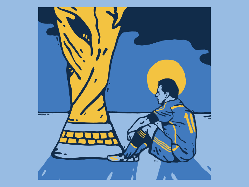 Messi 2014 argentina color design football graphic illustration soccer world cup