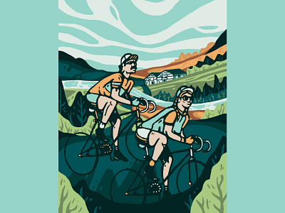 Bike bicycle bike biker color holland illustration nature