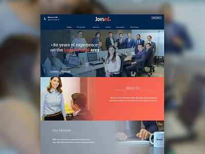 Joined design landing page law firm lawyer website