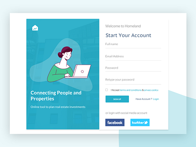 Signup_page design designer illustration properties signup screen sketch typography user account ux design vector