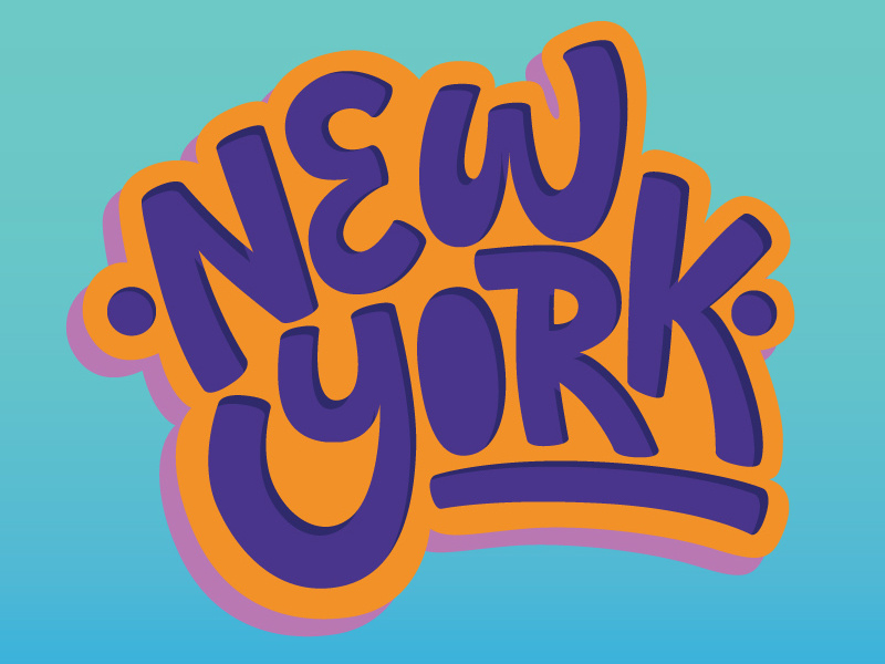 New York hand-drawn newyork lettering type