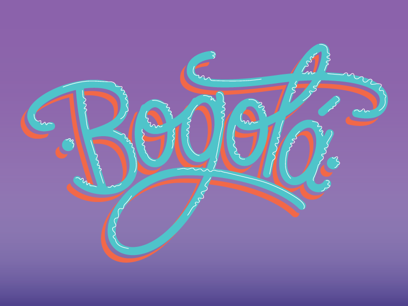 Bogota type bogota lettering hand-drawn calligraphy