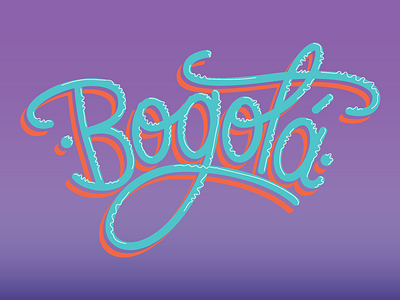 Bogota bogota calligraphy hand drawn lettering type