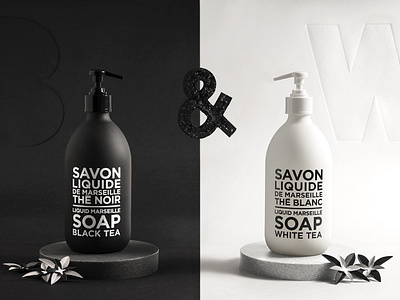 Compagnie de Provence - Setdesign black cosmetic craft packaging paper photo set design setdesign soap white