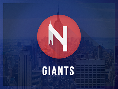 New York Giants Logo Concept city football giants identity logo long shadow new york nfl ny nyc redesign skyline