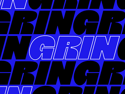 A new Typeface / GRIN font glyphs type typeface typography