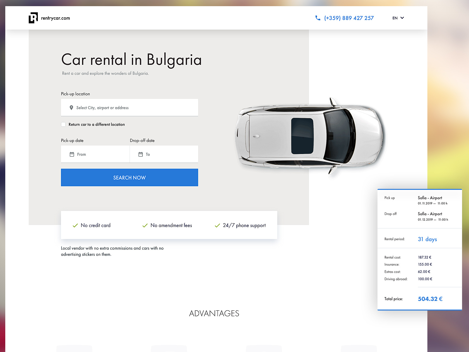 Car Rental in Bulgaria by Martin Vatev on Dribbble