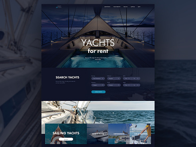 Web Design Concept - Yachts for rent