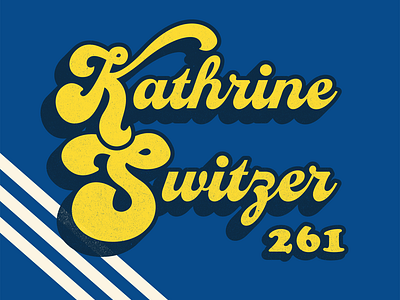 Kathrine Switzer 261 261 fearless boston marathon girlpower herstory history kathrine switzer lettering pioneer runner woman womanempowerment women in history