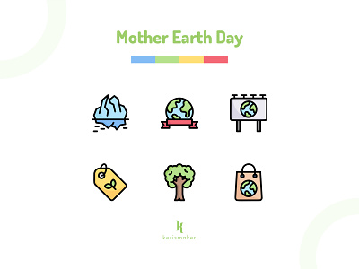 Mother Earth Day Icons business campaign design earth day eco friendly ecology environment icon icon app icon web iconography icons icons set illustration kerismaker mother earth mother earth day nature website world