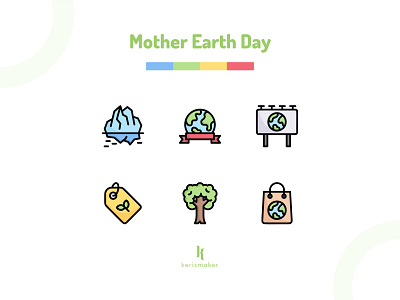 Mother Earth Day Icons