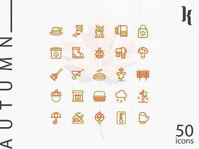 Autumn Icon Set 2018 Part 2 app button iconography icons icons set interaction web