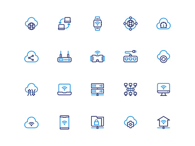 Network icon sets