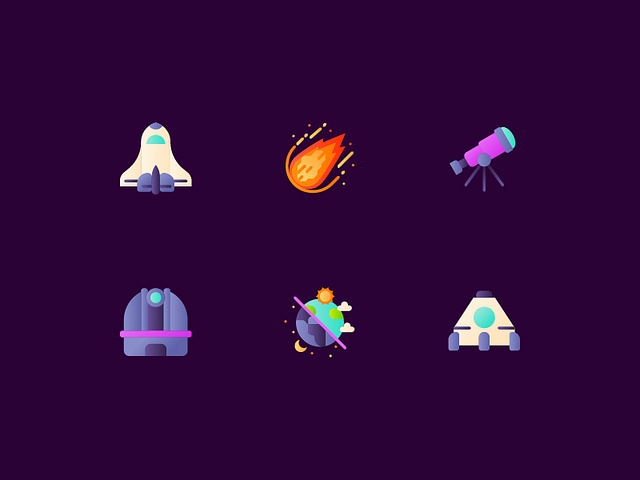 Astronomy by kerismaker on Dribbble