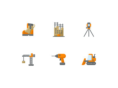 Construction Flat Staff design icon icon app icon web iconography icons icons set illustration kerismaker ui vector