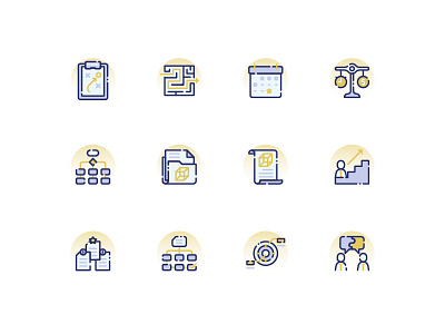 Project Management business discussion icon icon web iconography icons icons set interaction kerismaker organize strategy target