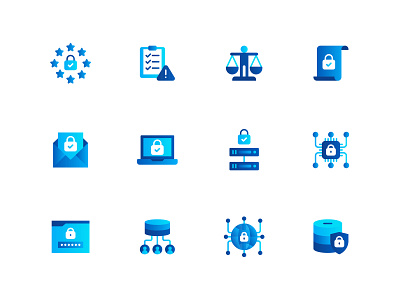 GDPR database design gdpr icon icon web iconography icons icons set kerismaker protection vector