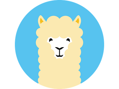 Alpaca branding illustration logo