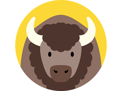 Bison branding illustration logo
