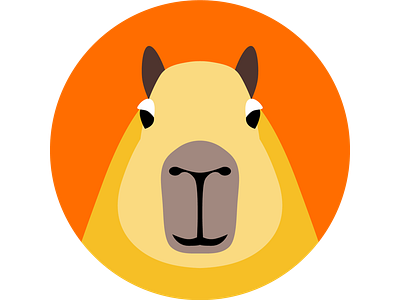 Capybara branding illustration logo